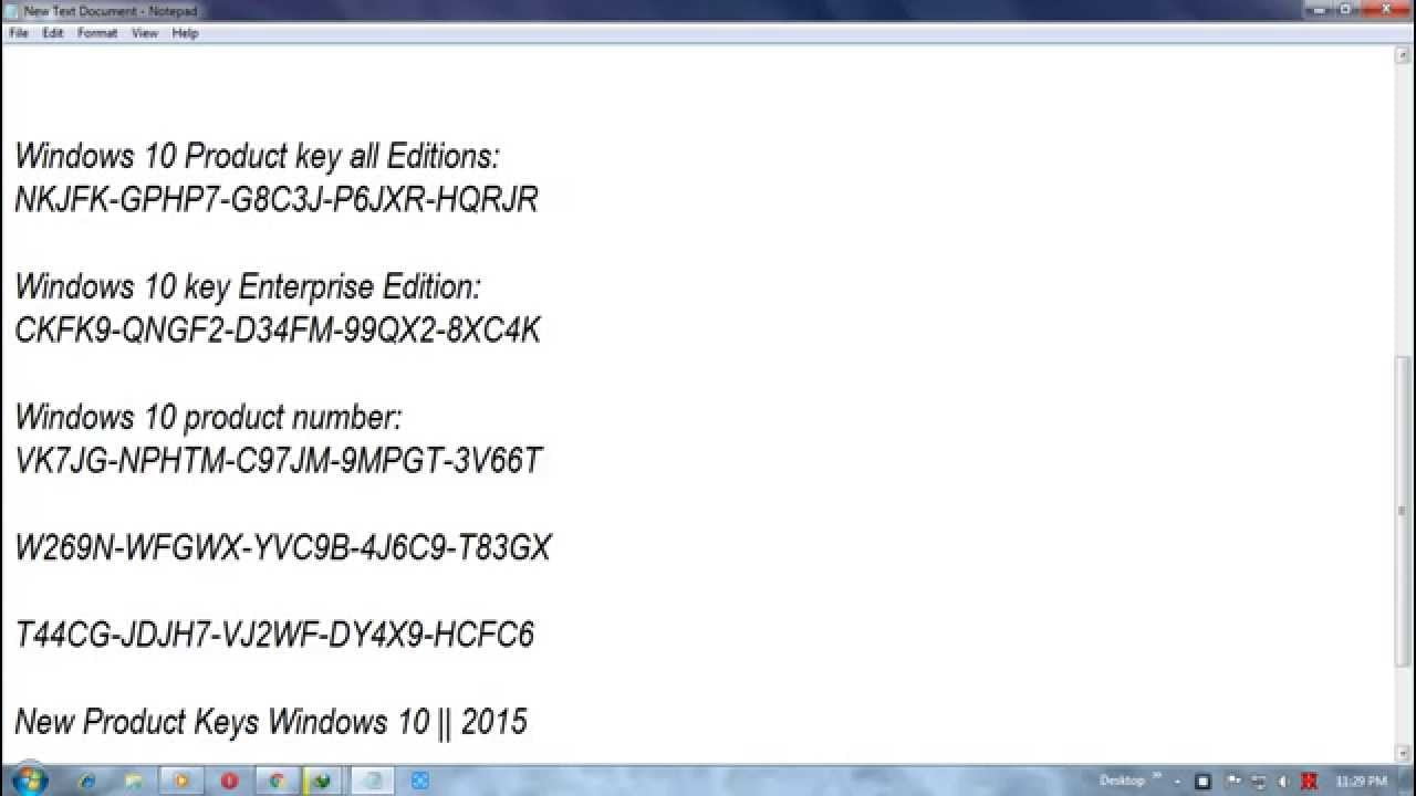  Free Windows 10 product key 
