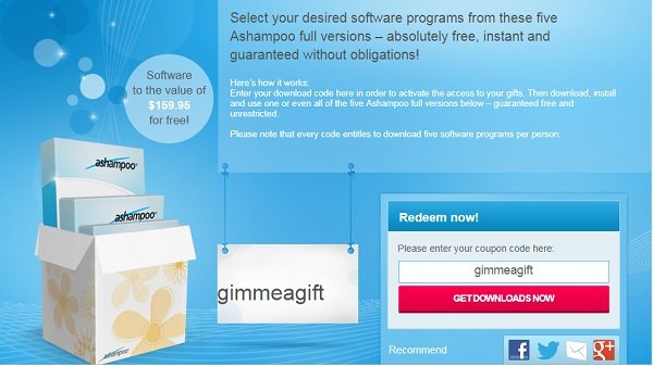  Free full license of 5 software from Ashampoo 