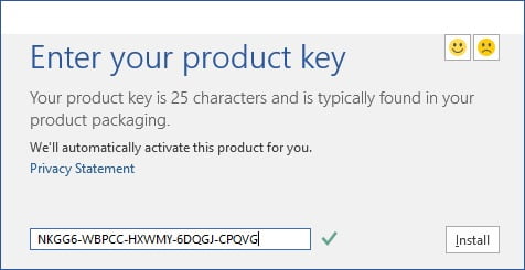  Free product key Microsoft Office 2016 