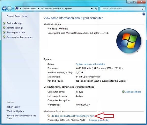 activate windows 7 home basic without product key
